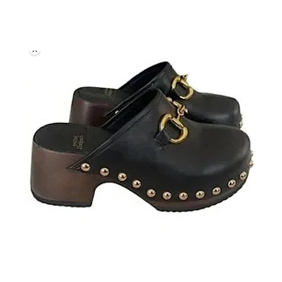 HAWT! Jeffrey Campbell Black Studded Boho Clog Mules! Size 9.5 (best for 9!)! - Picture 12 of 13